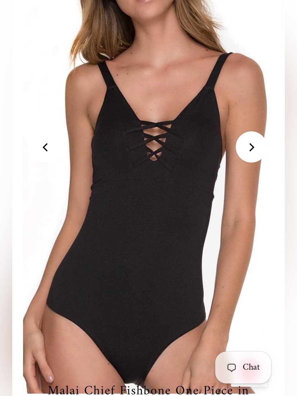 Malai - Fishbone One Piece Swimsuit - Size M